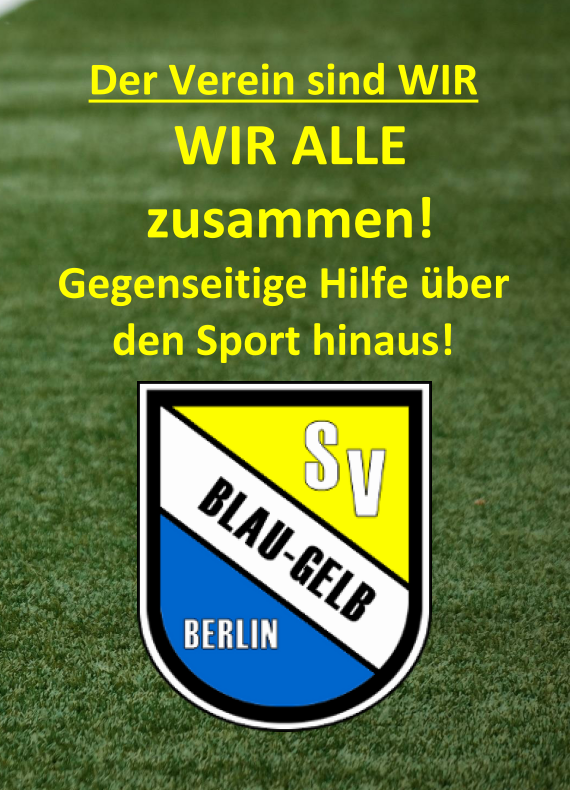 Blau-Gelb Hand-in-Hand Füreinander!