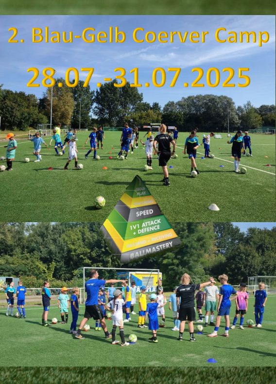 2. Blau-Gelb Coerver-Sommerfußballcamp 28.7-31.07.25